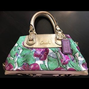 Coach Ashley Floral Purse Satchel